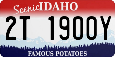 ID license plate 2T1900Y