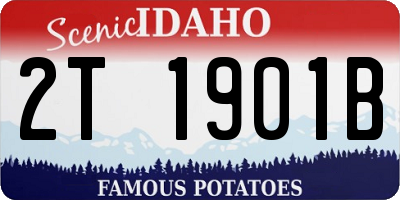 ID license plate 2T1901B