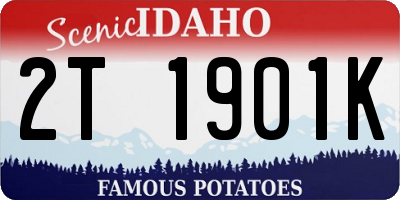 ID license plate 2T1901K