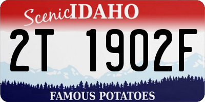 ID license plate 2T1902F