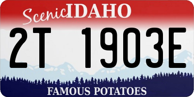 ID license plate 2T1903E