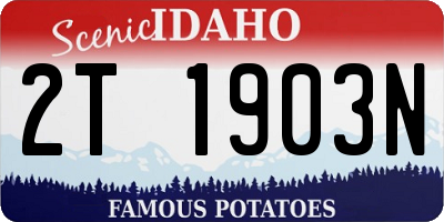 ID license plate 2T1903N