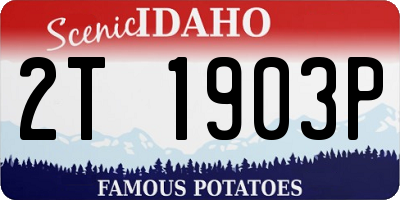 ID license plate 2T1903P