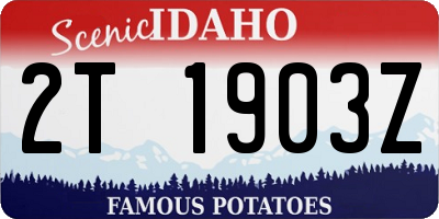 ID license plate 2T1903Z