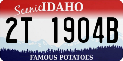 ID license plate 2T1904B