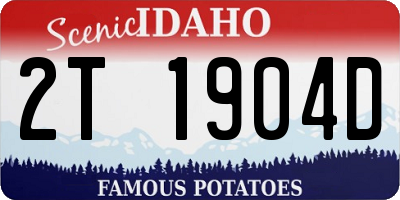 ID license plate 2T1904D