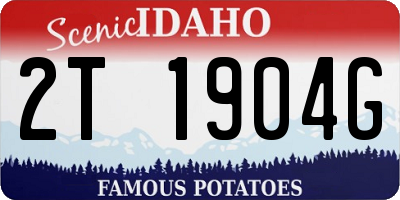 ID license plate 2T1904G