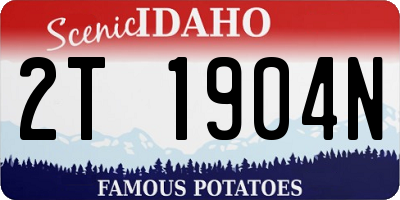 ID license plate 2T1904N