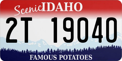ID license plate 2T1904O