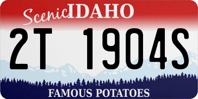 ID license plate 2T1904S