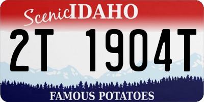 ID license plate 2T1904T