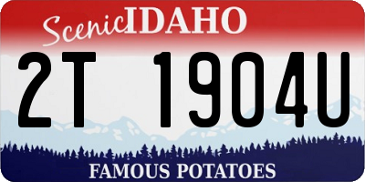 ID license plate 2T1904U