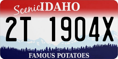 ID license plate 2T1904X