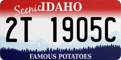 ID license plate 2T1905C