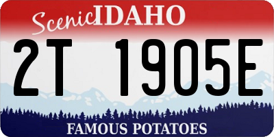 ID license plate 2T1905E