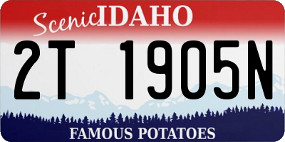 ID license plate 2T1905N