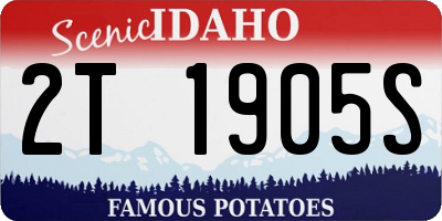 ID license plate 2T1905S
