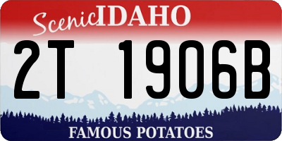 ID license plate 2T1906B