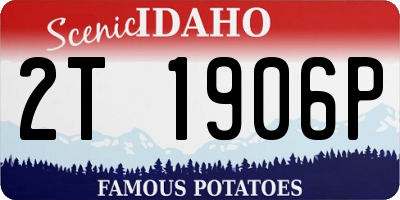 ID license plate 2T1906P