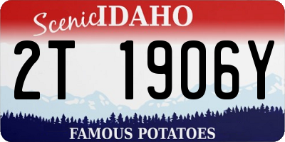 ID license plate 2T1906Y