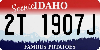 ID license plate 2T1907J