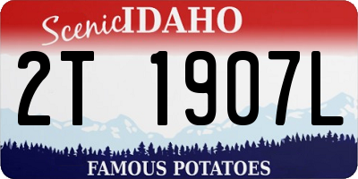 ID license plate 2T1907L