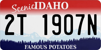 ID license plate 2T1907N
