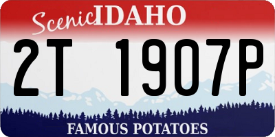 ID license plate 2T1907P