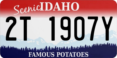 ID license plate 2T1907Y