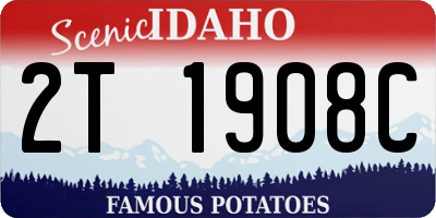 ID license plate 2T1908C