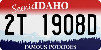 ID license plate 2T1908D