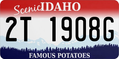 ID license plate 2T1908G