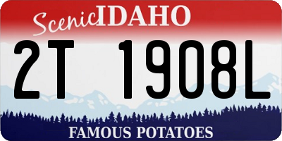 ID license plate 2T1908L