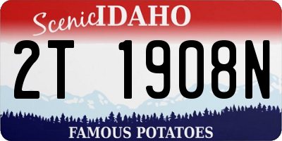 ID license plate 2T1908N