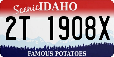 ID license plate 2T1908X