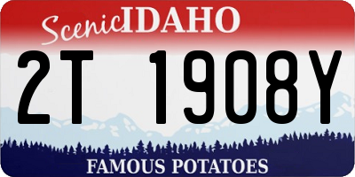 ID license plate 2T1908Y