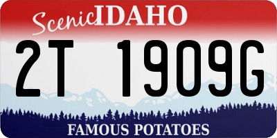 ID license plate 2T1909G