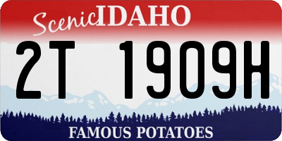 ID license plate 2T1909H