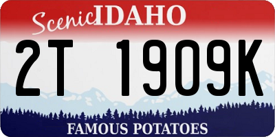 ID license plate 2T1909K