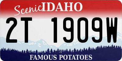 ID license plate 2T1909W