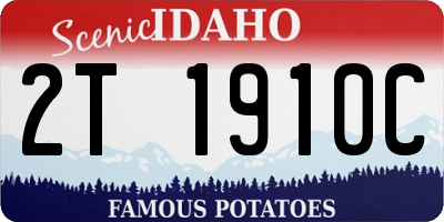 ID license plate 2T1910C