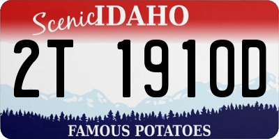 ID license plate 2T1910D