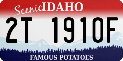 ID license plate 2T1910F