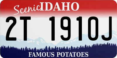 ID license plate 2T1910J