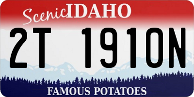 ID license plate 2T1910N