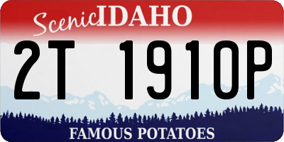 ID license plate 2T1910P