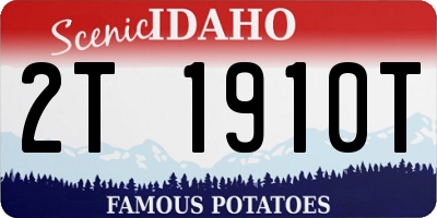 ID license plate 2T1910T