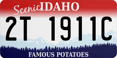 ID license plate 2T1911C