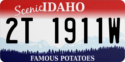ID license plate 2T1911W