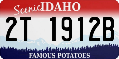 ID license plate 2T1912B